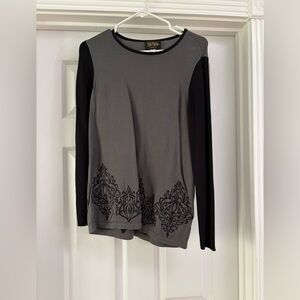 Long sleeve black & grey shirt